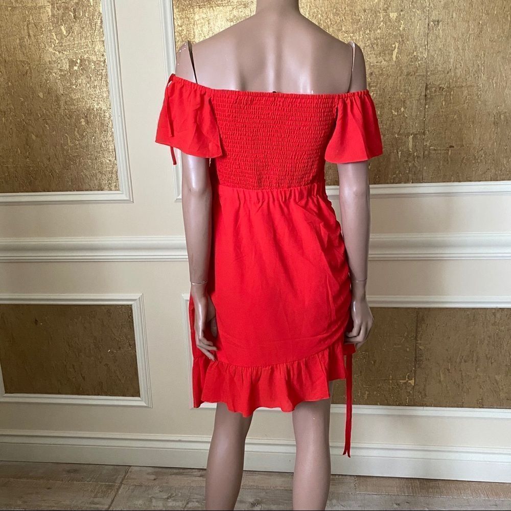 NWT! Ali & Jay red off the shoulder mini dress XL - Picture 5 of 16